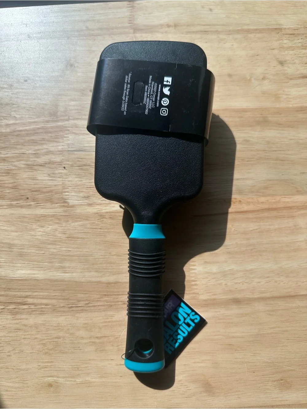Conair Teal and Black Paddle Hair Brush - Detangle & Style professional salon
